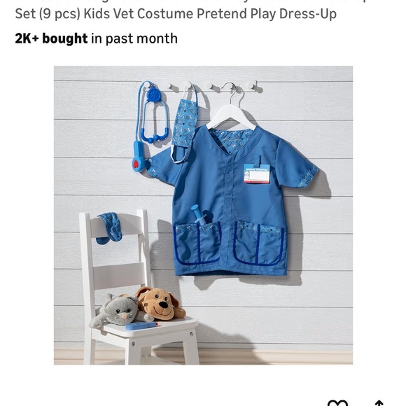 Melissa & Doug Blue Vet Costume Set for Kids - Picture 2 of 5